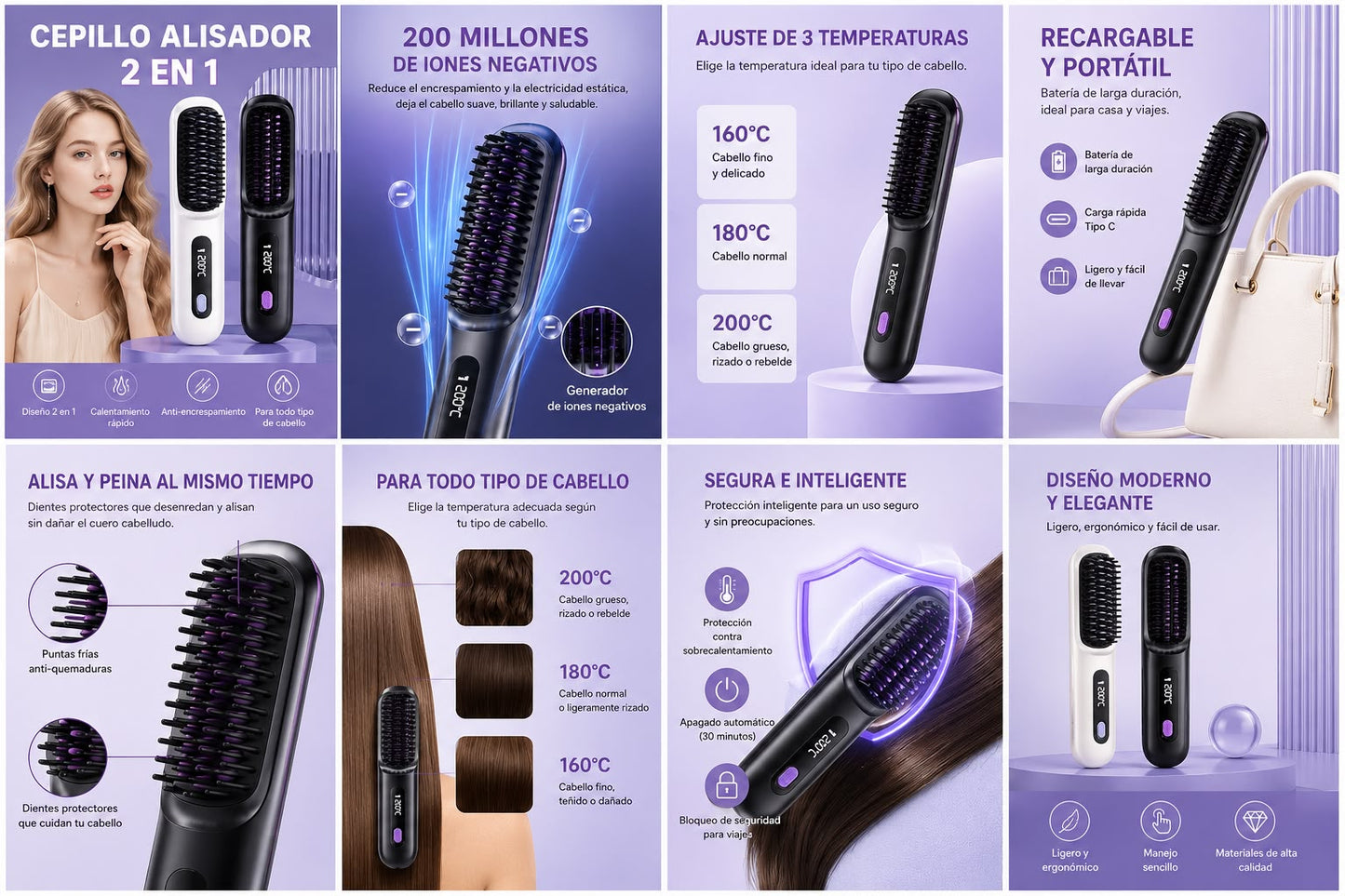 SmoothBrush™ | Cepillo Alisador Inalámbrico