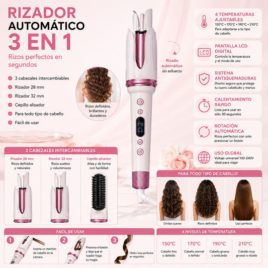 CurlEase™ | Rizador 3 en 1